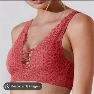 PINK Victoria's Secret Lace Bralette in Soft Pink